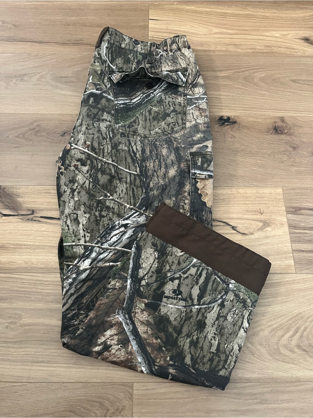 Mossy Oak Camouflage Waistband Pants in Olive and Brown